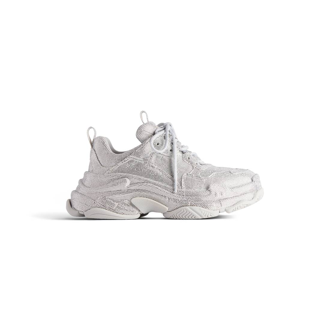 Women’s Triple S Sneaker With Rhinestones  in Light Grey - Image 1